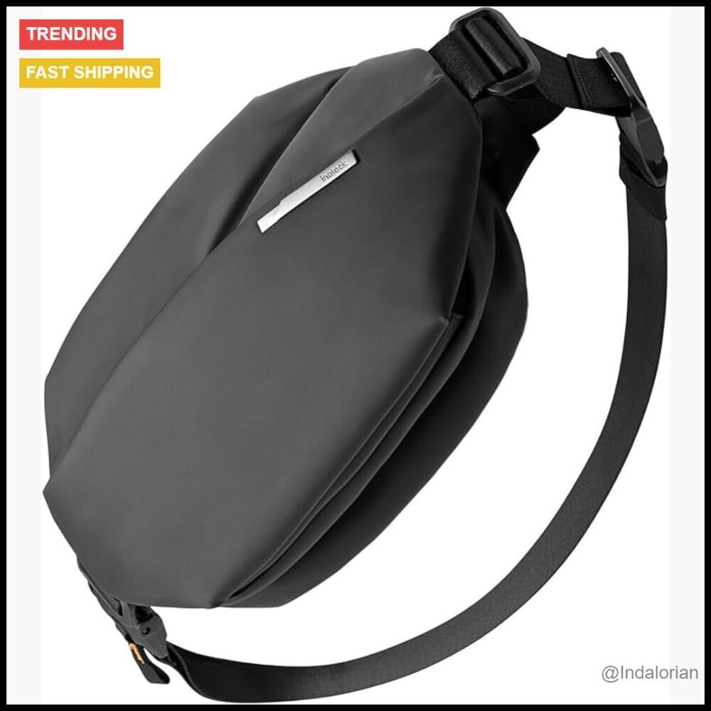 Water-Resistant Sling Bag Multi-Pocket Crossbody Travel Hiking Sporty Casual